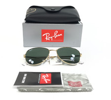 Ray-Ban Sunglasses RB3733 001/31 Arista Gold Pilot Frames with Dark Green Lenses
