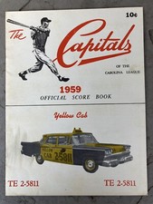 1959 capitals program Carl Yastrzemski Carolina League Boston Red Sox Ex⚾️