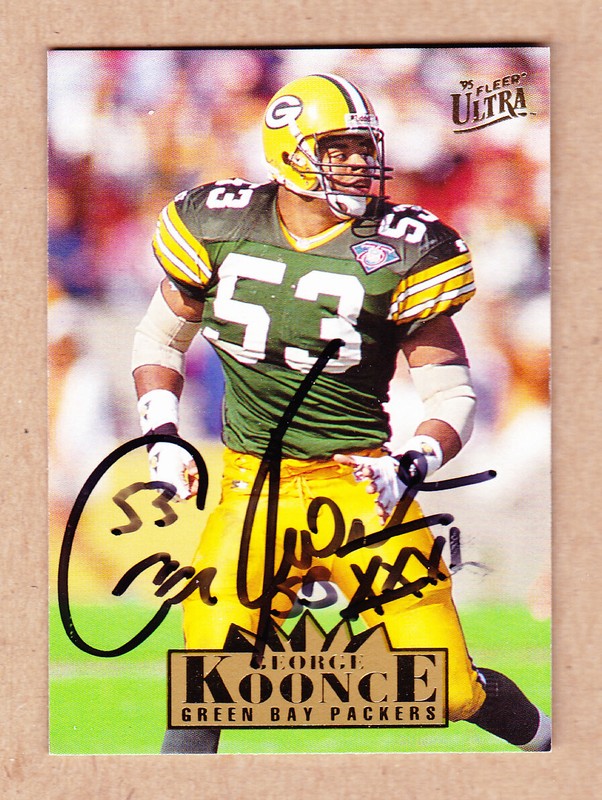 George Koonce signed 1995 Fleer Ultra card#115-Green Bay Packers-Super Bowl XXXI