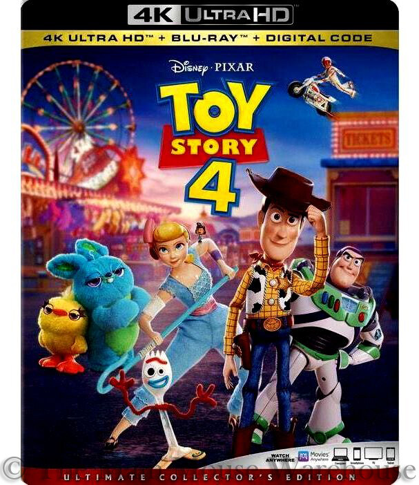 Authentic New Disney Pixar Toy Story 4 Movie 4K UHD Blu-ray