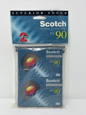 Scotch Audio Cassettes BX 90 minutes, One Pack Of 2 Tapes