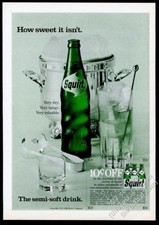 1970 Squirt Soda bottle photo and coupon vintage print ad