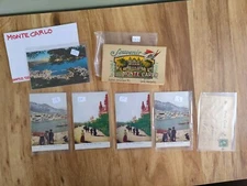 Monte Carolo Postcard (Lot Of 6) + Monte Carlo Souvenir Postcard BOOKLET Vintage