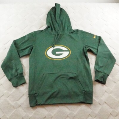 Nike Green Bay Packers Hoodie Mens Small Green Therma Fit Pull Over On Field