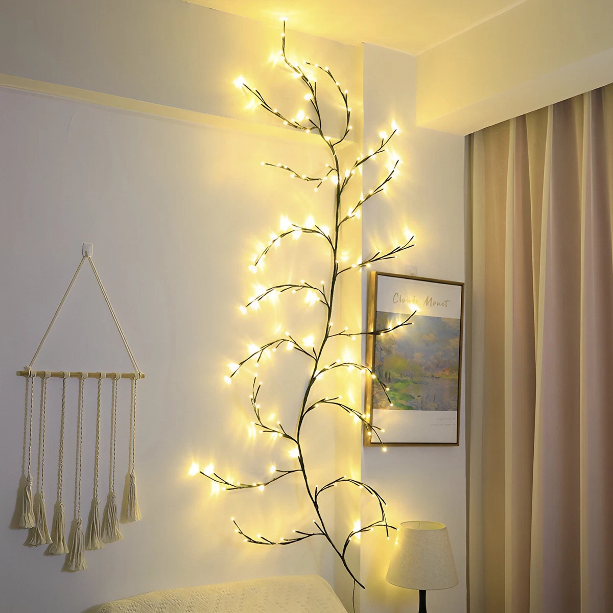 Led wall outlet vine lights