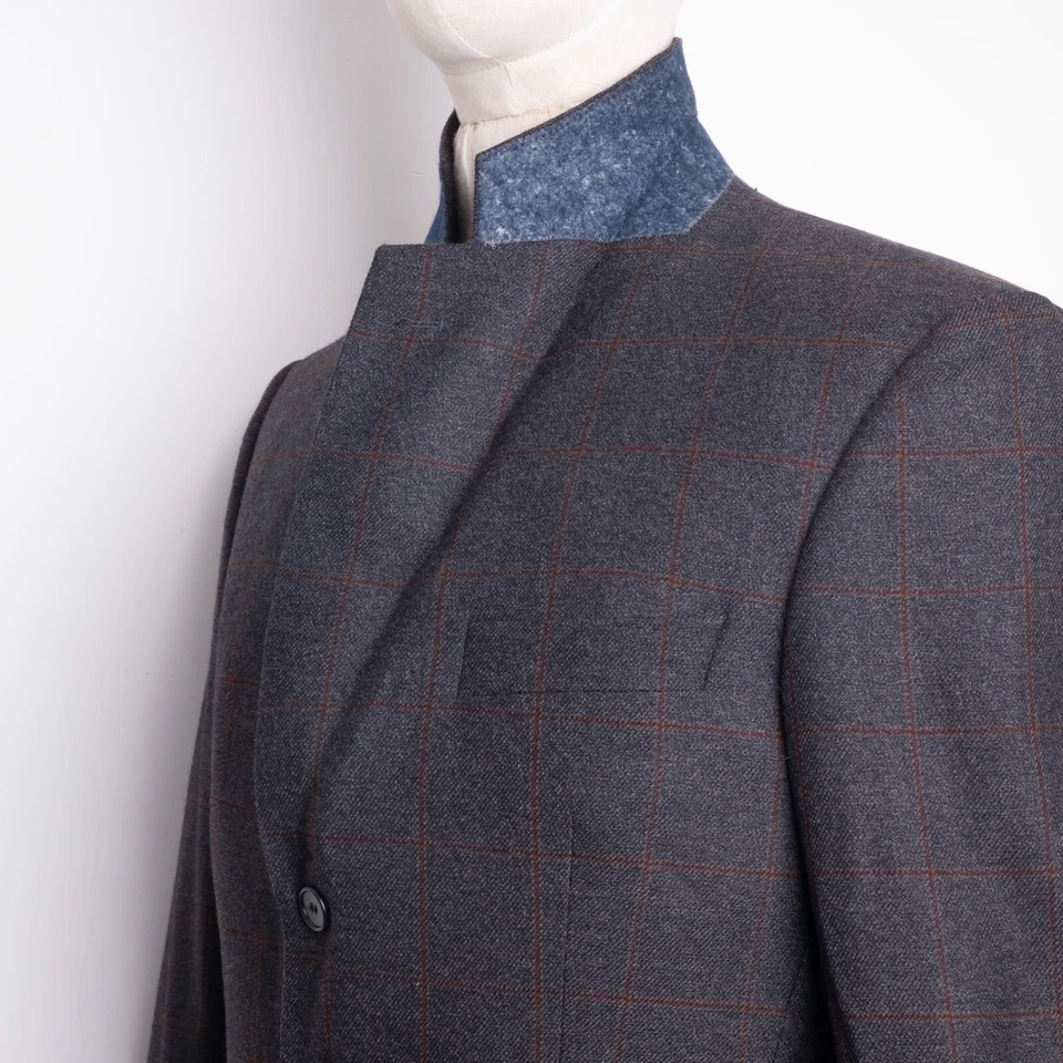 Blazer clásico formal de lana a cuadros Nova gris Burberry London para hombre talla 46/S Foto 2 de 4