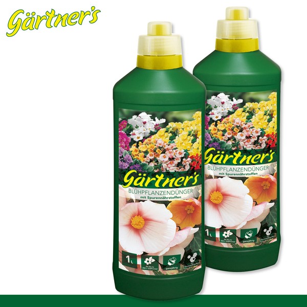 GäRtner’S 2X 1 L BlüHpflanzendüNger Mit SpurennäHrstoffen VolldüNger BlüHpflanze-image