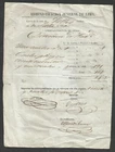 PERU, 1852, POST OFFICE DOCUMENT, RARE!