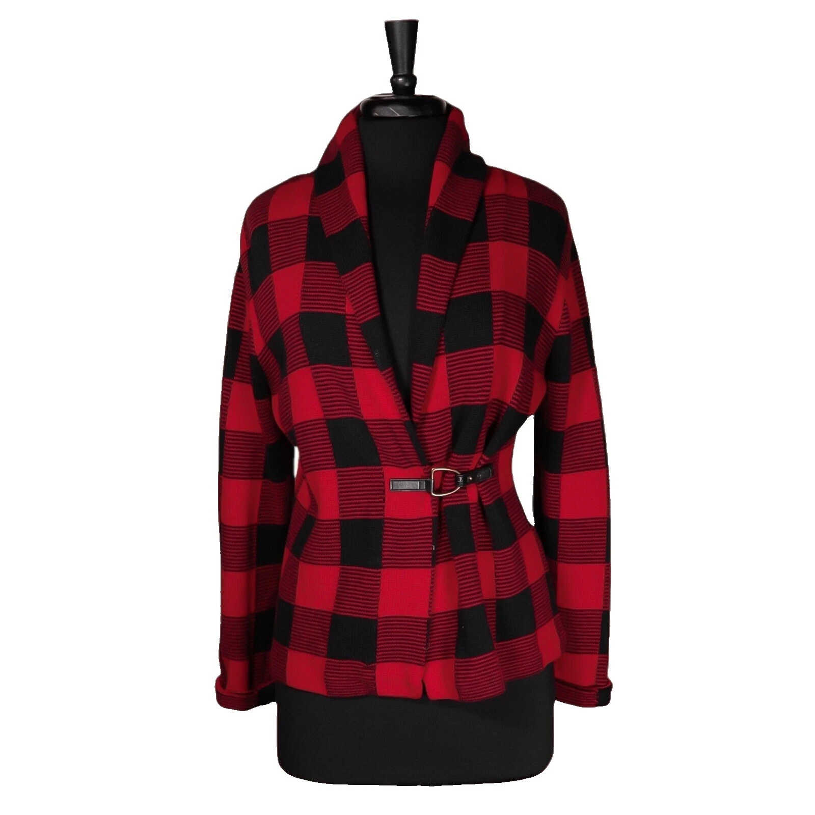 Chaps Women's Plaid Long Sleeve Sweaters