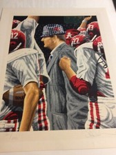  PAUL BEAR BRYANT RICK RUSH 315 SERIOGRAPH  LARGE LIMITED EDITION sold out