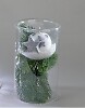 Weihnachtliche Deko Glas Leuchter mit Einsatz