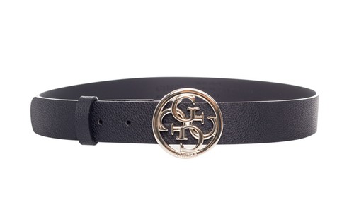 Cinturón de cuero GUESS SANDRINE acortable negro, cinturón de mujer ajustable Women Belt - Imagen 3 de 6