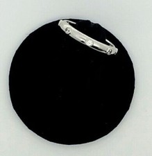 925 Sterling Silver Cubic Zirconia Band Eternity Ring 3.5 Grams Size - 9