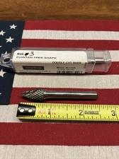 New SG-3 Double Cut Carbide Burr Pointed Tree Shape Norseman Drill & Tool USA