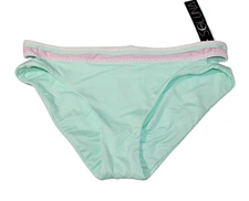 Soluna Swim Size M Light Green and Pink Cut Out Hip Bikini Bottom