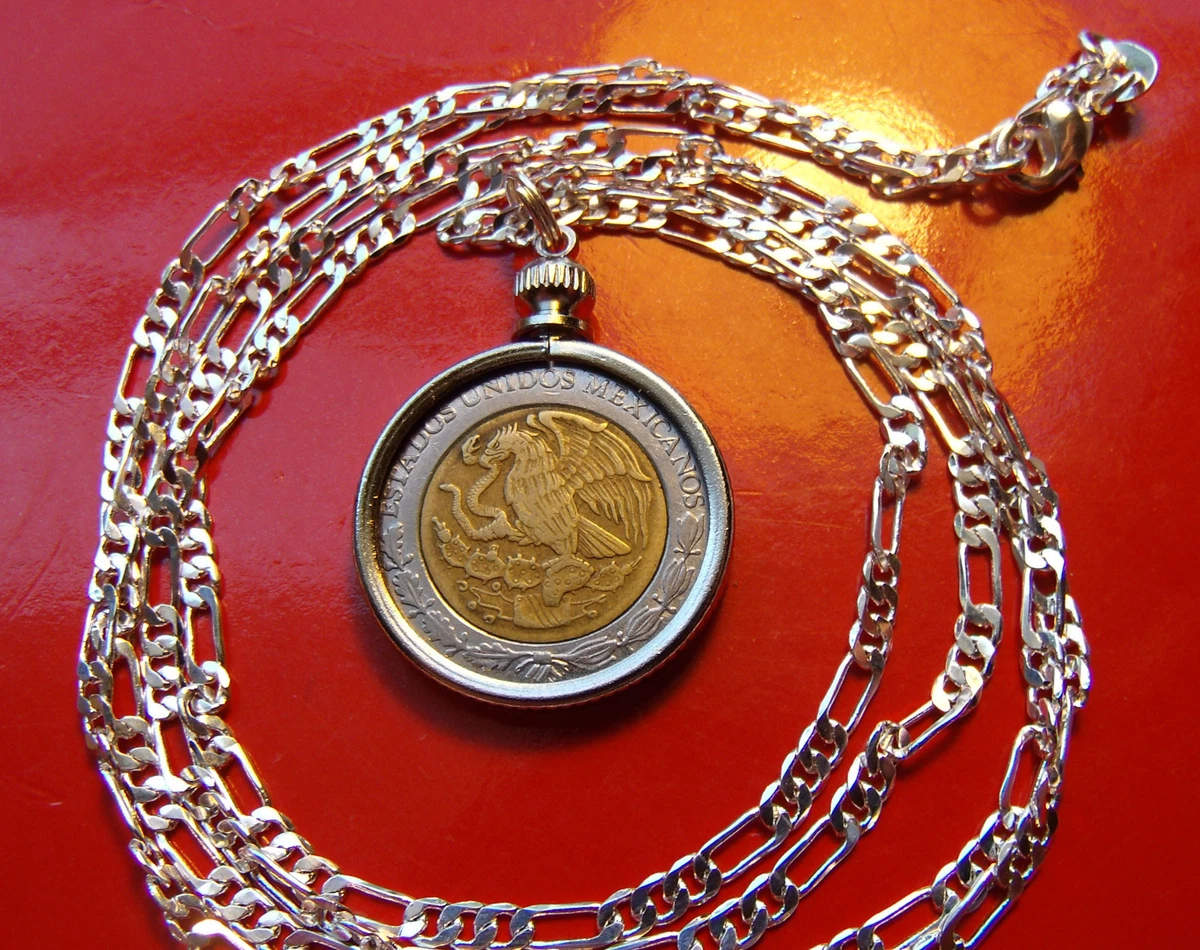 Mexican store coin pendant