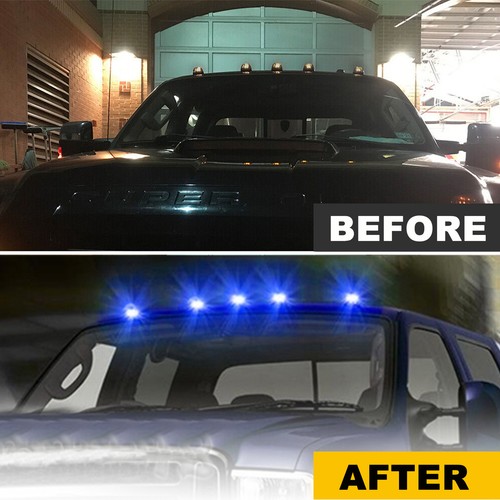 5X Amber LED Cab Roof Marker Lights Set for Ford F250 F350 F450 Super Duty 99-16 - Picture 59 of 189