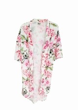 Show Me Your Mumu Womens White Floral Brie Robe Garden Of Blooms One Size