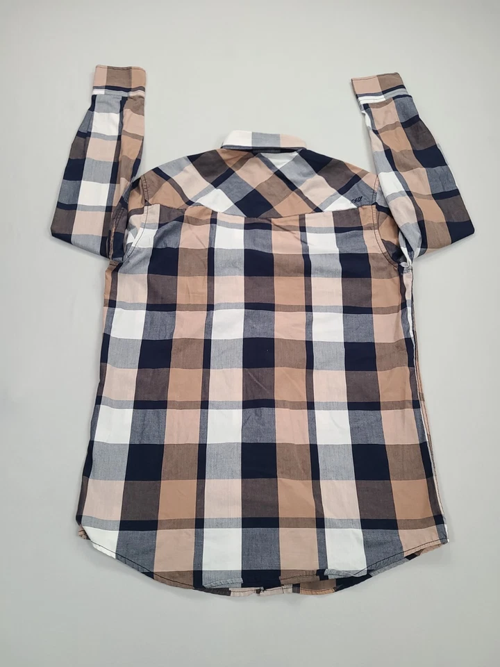 Coastal Shirt Mens Medium Brown Button Up Dress Pearl Snap Casual Stylish - Image 2 of 4