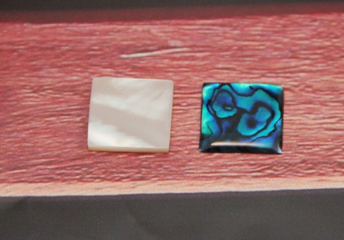 16X16MM Suelto Abulón Cabujón Cuadrado Plano Azul Verde Madreperla 4 piezas - Imagen 4 de 4