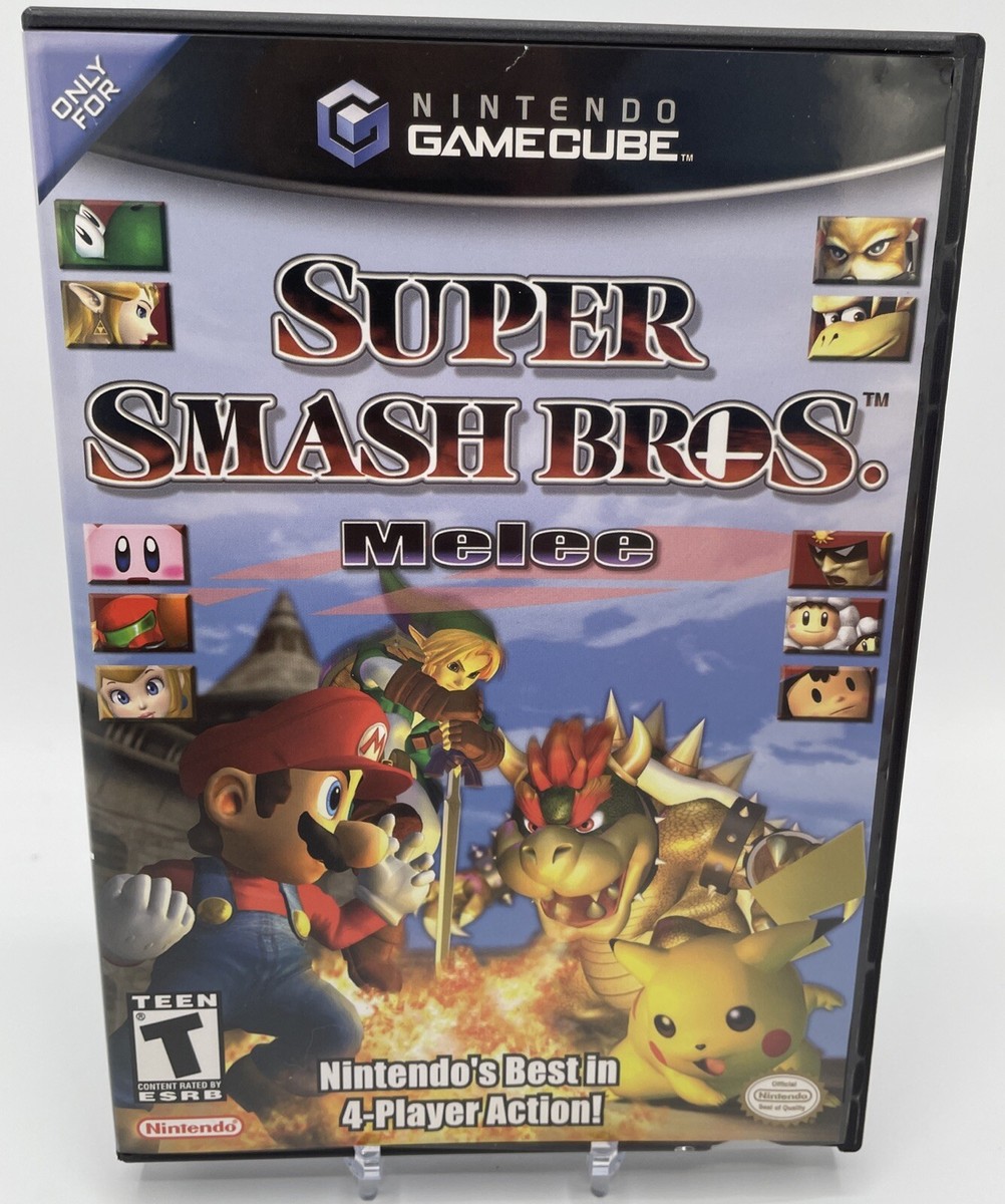 Super Smash Bros Melee Nintendo GameCube Complete CIB Black Label