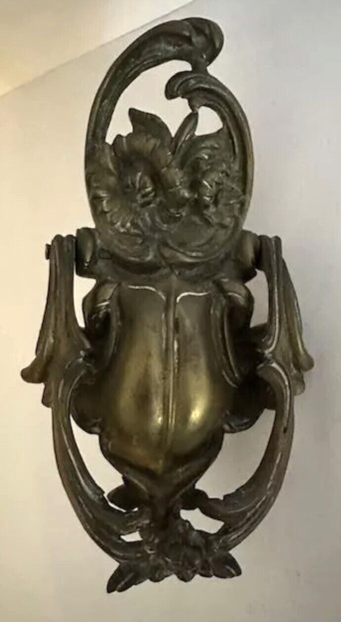 LARGE ANTIQUE c.1898 ART NOUVEAU NEW ORLEANS ARCHITECTURAL SALVAGE DOORKNOCKER