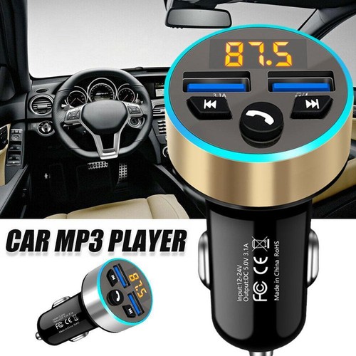 Wireless Bluetooth Car FM Transmitter MP3 Player 2 Handsfree Kit Charger F3C5 - Photo 3 sur 16