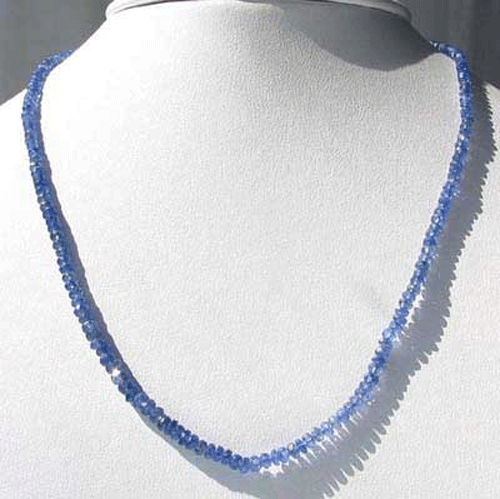 Blauer Saphir facettierte Rondelle Perlen | 3x2 bis 2,75x1,5 mm | 6 Perlen } - Bild 9 von 9