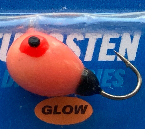 2 PACKS CLAM The Drop Tungsten Jig Glow Red Size 1/16oz #12 Hook - Picture 12 of 23