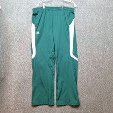 Adidas Men s Large Drawstring Track Sweatpants White Stripes Athletic Climalite