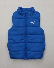 Puma Blue Puffer Vest Full Zip Boys Youth Activewear Sz XS 5/6
