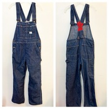Big Mac Vintage 90s Denim Carpenter Overalls Wide Leg USA Made Size S/M