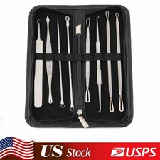9 Pack For Pimple Popper Blackhead Remover Kit Tool Comedone Zit Extractor