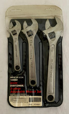 Vintage CRAFTSMAN USA 3pc 944664 WIDE JAW Adj...