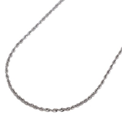 Pt950 Solid Platinum 1.9mm Hollow Rope Chain Necklace 31.5'' Adjustable MIJapan