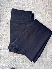 NEW  228 FRAME DENIM STRETCH "LE CROP MINIBOOT" JEANS FILM NOIR SIZE 26