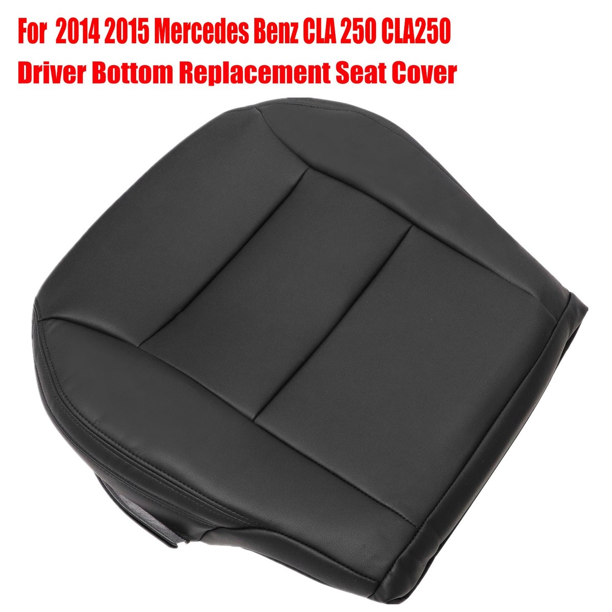 GXARTS Driver Side Bottom Leather Seat Cover For Mercedes-Benz CLA250 2014-2015 - Black, Microfiber