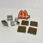 Vintage 1982 Barbie Loves McDonalds Playset Replacement Parts Lot
