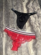 vintage victoria secret satin Bikini  panties Large 