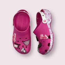 Barbie Crocs Electric Pink Clog Jibbitz Size Womens 8 Mens 6 Slip On