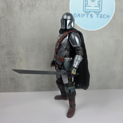 Black Series Mandalorian Dark Saber 3D Printed DIY Upgrade Kit