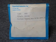 NEW Greenfield 23255 - 382 Carbon Round Die 9/16-18x1.5" NF Split Die (BN112)