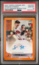 2022 TOPPS CHROME UPDATE AUTOS #ACSST SPENCER STRIDER 25/25 PSA 10 AUTO