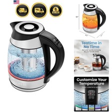 Electric Kettle with Temperature Control, 5 Presets LED Indicator Lights, Rem...