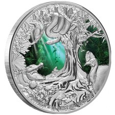 2022 Daintree Rainforest WMF Berlin Silver Coin - Niue - 5 oz Proof in Color 90.78 per troy oz