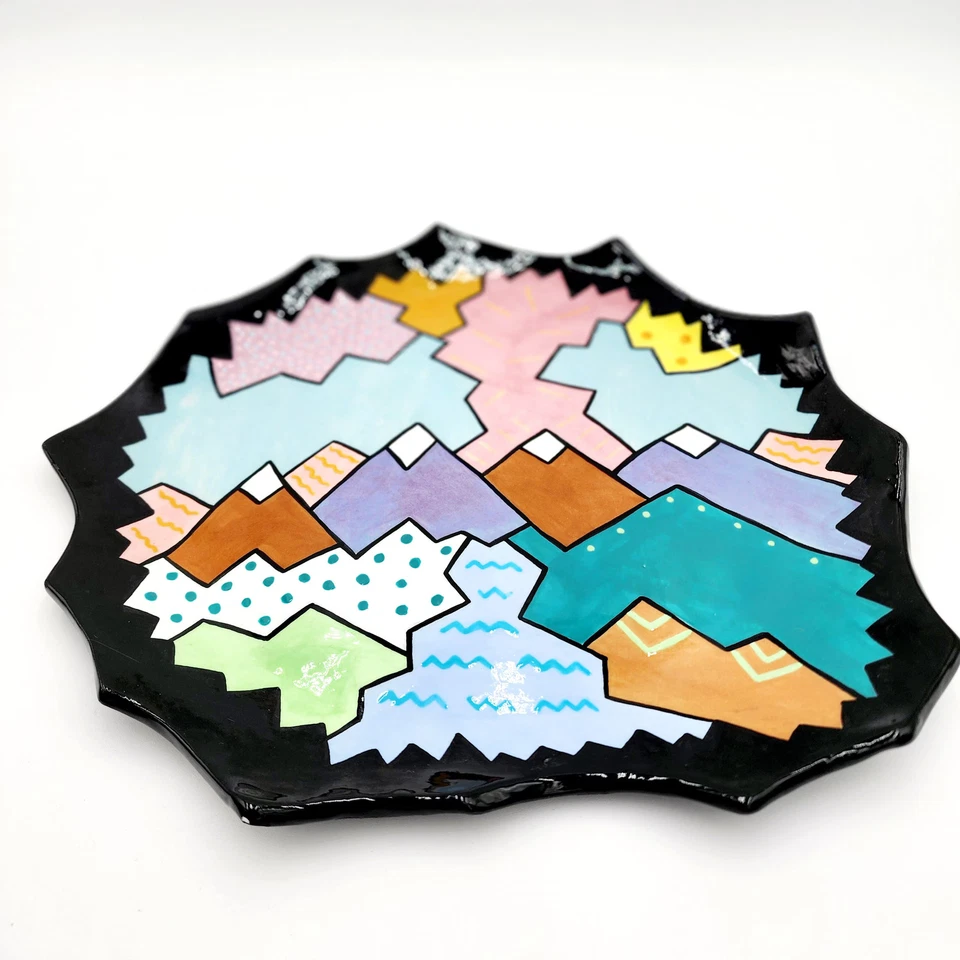 Plato para servir hecho a mano Crested Butte Colorado único - altamente artístico Foto 2 de 4