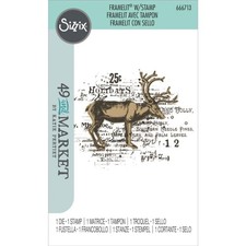 Sizzix Stamps w/ Framelits Die "REINDEER MIX CLUSTER" 49  Market MSRP 23