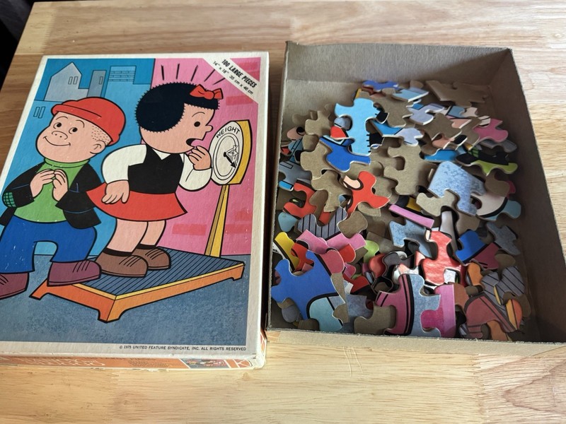 Whitman Nancy and Sluggo Vintage Jigsaw Puzzle 1975 100 Pieces Boxed