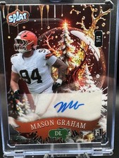 2025 Mason Graham Wild Card Splat Holiday Clevand Browns Rookie Auto 1/1. rookie card picture