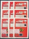 XE59647 Belgium 1984 red ATM stamps maxicards used